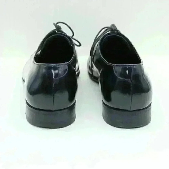 Prada Men’s Black Leather Oxford Square Toe Lace Up Shoes Size US 10.5Authentic - Picture 6 of 11